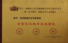 <div style="text-align:center;">
	全国艺术教育先进单位
</div>